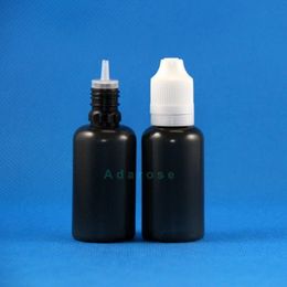 30 ml 100 pcs/lote ldpe negro botella de plástico de doble prueba con ladrones de tapa de seguridad infantil segura apretable para e cig jxuil fddgv