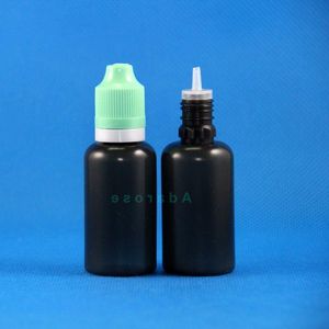 30 ML ZWARTE KLEUR Opaciteit Plastic Druppelflesje 100 STKS Met Dubbel Proof Dief Veilig Kind Veiligheid Caps Squeezable voor e sigaret sappige Eomun