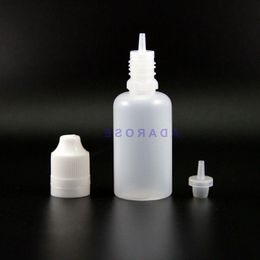 Flacons compte-gouttes en plastique à double preuve de 30 ML 100PCS avec bouchons de sécurité à l'épreuve des enfants inviolables bouteille compressible à la vapeur Nkfvv