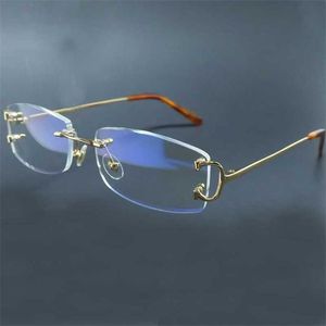 30% korting op luxe ontwerper Nieuwe heren- en dames zonnebril 20% korting op Vintage Rimless Clear Men Glazen frames voor vulrecept Fashion bril Eyewear frame