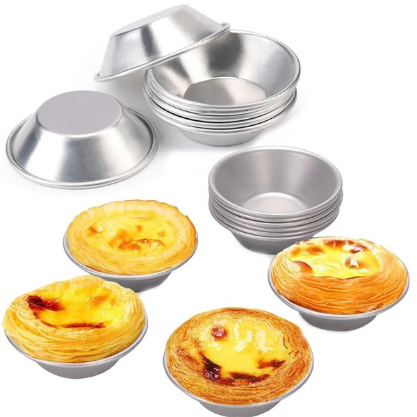 Le moule à tarte aux œufs en alliage d'aluminium est un outil de cuisson pour réaliser des tartes aux œufs, des petites tartes, des moules à dessert, des puddings, etc.