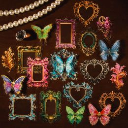 30 PCS Butterfly Frame Sticker Stickers Deco Pet Sticker Scrapbooking DIY Label Diary Stationery Album Journal Sticker Aesthetics