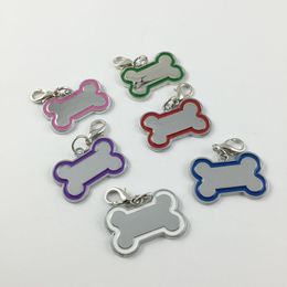 30 stks veel Creatieve leuke Rvs Botvormige DIY Hond Hangers Kaart Tags Voor Gepersonaliseerde Halsbanden Huisdier Accessoires304y