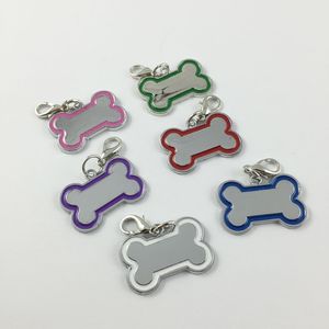 30 stks veel Creatieve leuke Rvs Botvormige DIY Hond Hangers Kaart Tags Voor Gepersonaliseerde Halsbanden Huisdier Accessoires245L