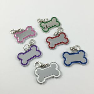 30 Stuks Veel Creatieve Leuke Rvs Botvormige Diy Hond Hangers Kaart Tags Voor Gepersonaliseerde Halsbanden Huisdier Accessoires222g