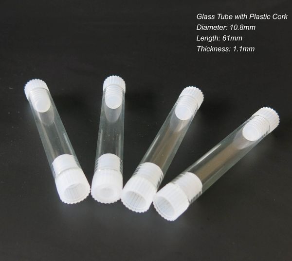 30 pcs/lot tube de verre d'échantillon vide avec bouchon de liège PE blanc petit bouchon de Test d'alcool Mini pour graines Eliquid