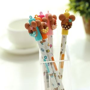 30 pcsLot stylos à biscuits Sweet Bear pour l'écriture de signature 0,5 mm encre gel effaçable enfants cadeau fournitures scolaires de bureau FB440 Y200709