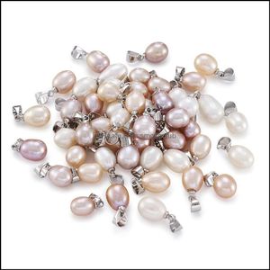 30 stks Mixcolors Drop Natural Freshwater Pearl Hangers met Messing Findings 15 ~ 16.5x8 ~ 9mm Levering 2021 Kunst Ambachten Geschenken Home Garden TXL