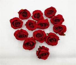 30 pièces couleurs mélangées rose fleurs tête à la main Satin Rose tête mariage Scrapbooking décoration couture fournisseur accessoires 47426028830978