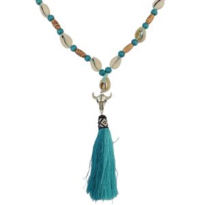 30 pièces par lot gros collier de perles bohème conçoit des femmes avec corne collier de perles à la main conçoit des bijoux avec collier de perles de gland
