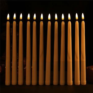 30 morceaux de 11 pouces plastique scintiller des bougies conductrices de LED sans flambes pour le restaurant Candlelight Dîner Docoration-28 cm Y200531