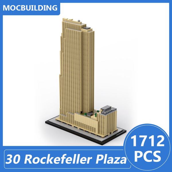 30 Rockefeller Plaza 1: 800 GE / RCA / COMCast Building MOC Blocs Architecture DIY Assemble Bricks Bricks Toys Gifts 1712PCS