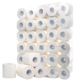 30 rouleaux/Lot expédition rapide papier toilette rouleau 4 couches maison bain toilette rouleau papier primaire pâte de bois papier toilette rouleau de papier de soie