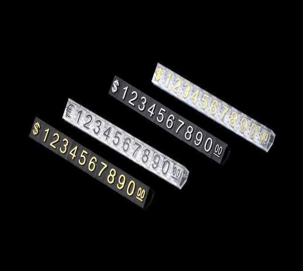 30 conjuntos Etiqueta Bloques de ensamblaje de cubos de numerales en dólar