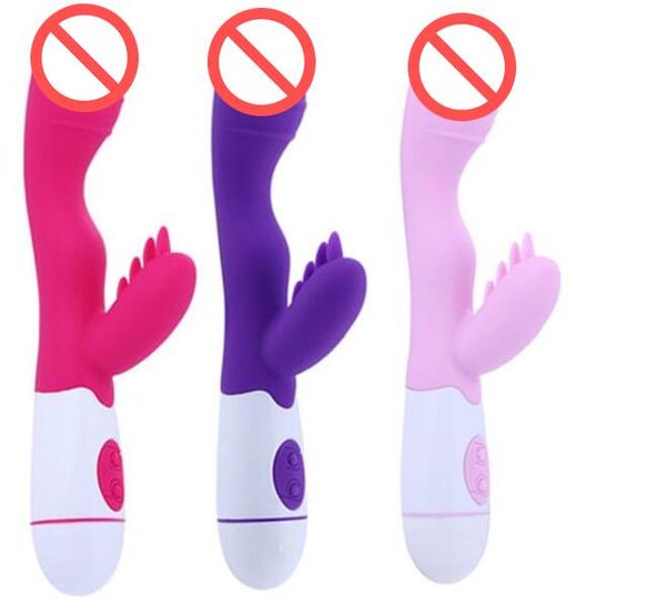 30 vitesses gode Vibrateurs Dual G-Spot Vibrator pour les femmes Stimulateur de clitoris Dual Vibration Sex Toys imperméables Produits érotiques