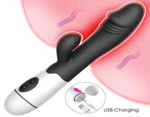 30 vibratrice de lapin à stimulation clitoridienne femelle recharge rechargeable Dildo G Vanteur magique Magic Wand Adult Women Toys C3212184