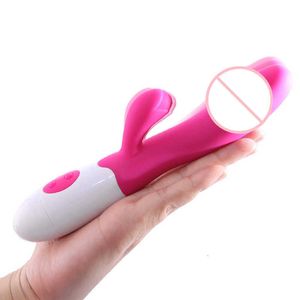 Vibrador de la vagina del conejo de las vibraciones de 30 velocidades para el clítoris de las mujeres estimulan los consoladores de los motores dobles adultos