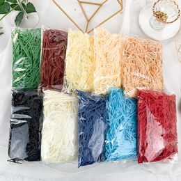 30 tot 200g Raffia Creative Gift Box vullen versnipperde papieren zijden strips vulling papyrus bruiloft kerstdecor cadeaubenodigdheden