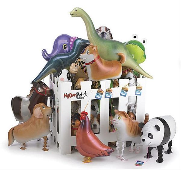 30 Type Walking Pet Animal Hélium en aluminium ballon Automatique Scellant Kids Baloon Toys Gift for Christmas Wedding Birthday Par5506908