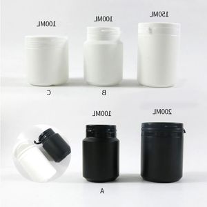 Bouteilles pharmaceutiques blanches solides de pilule de HDPE de 30 X 100 ml 150 ml 200 ml pour l'emballage de récipient de Capsules de médecine avec le joint inviolable Jirln