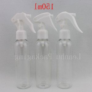 Bouteilles transparentes de pompe de pulvérisation de gâchette de petite souris courte de 30 x 150 ml, récipient en plastique transparent vide de gâchette de pulvérisation de 150 cc Mvfpu