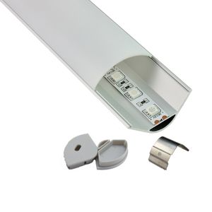 30 x 2m sets / partij 60 graden straal hoek led aluminium profiel voor led strip v vorm led behuizing kanaal voor keuken licht