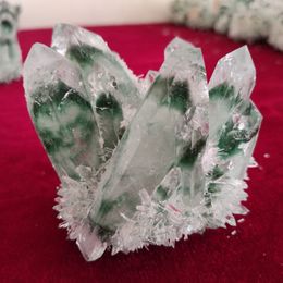 300-1000g zeldzame mooie groene ghost phantom quartz crystal cluster specimen 201125