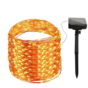 300200100 LED Outdoor Solar Lamp Licht Licht Garden Koperdraad String Fairy Powered Christmas Party Decoration Y201020