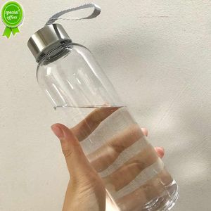 300/400/500 ML en plastique Transparent rond Portable bouteilles d'eau en plein air randonnée sport voyage transportant pour bouteille d'eau Drinkware