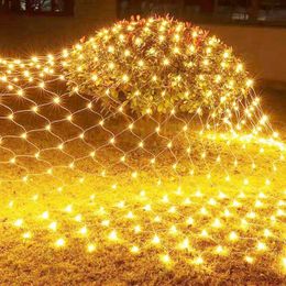 300 LED Net Mesh Fairy String Light 8 modos intermitentes con función de memoria Iluminación 14.8x5 Foot Crestech