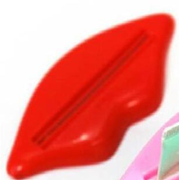 300 PCS Sexy Hot Lip Kiss Baño Tubo Dispensador Pasta de dientes Crema Exprimidor