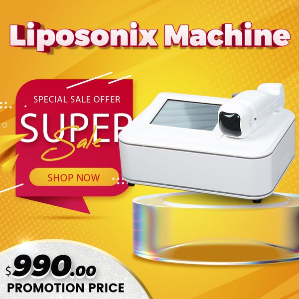 Equipo liposonix de 300 W, adelgazante liposónico, 2 cartuchos de 0,8 cm y 1,3 cm, HIFU para máquina de liposunix de liposucción delgada corporal