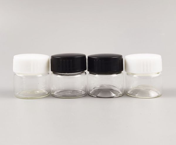 300 x 5g Petit pot de crème en verre de voyage avec couvercles en plastique 5cc mini contenants d'emballage cosmétique Mini pot de maquillage