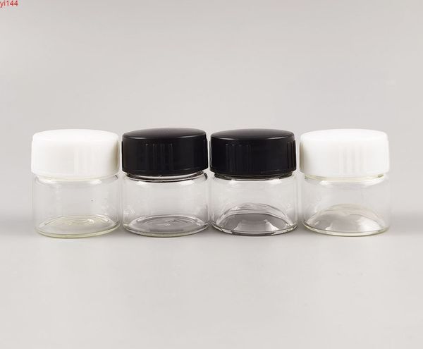 300 x 5g Petit pot de crème en verre de voyage avec couvercles en plastique 5cc mini emballage cosmétique Conteneurs Mini Make Up Potbonne qualité
