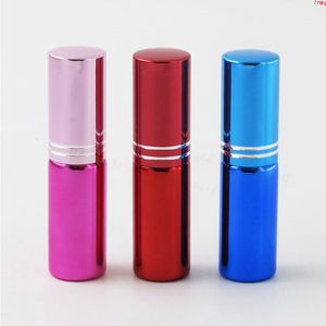 300 X 5 ml UV Petite bouteille de parfum rechargeable Bleu Rouge Verre Parfum atomiseur 1/6 oz Brume vaporisateur Liquide Containerhigh qty Qsaae