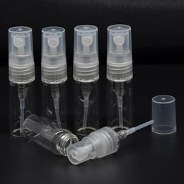 3000 pcs/perceel 2 ml transparante mini -hervulbaar monster parfum glazen fles reizen lege spray verstuiver flessen te koop