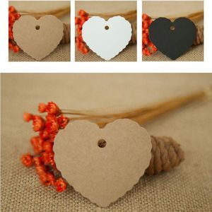 3000 unids/lote 6*5,5 cm encaje en forma de corazón dibujar a mano etiquetas colgantes papel Kraft en blanco etiqueta de precio joyería regalo etiqueta de embalaje