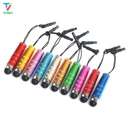 3000 stks / partij met de functie van 3,5 mm stofdichte plug Goede kwaliteit Populaire mini-capacitieve stylus touch pen voor pad, voor telefoon voor HTC