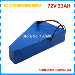 3000W 72V 20AH EBIKE BATTERIJ 72V 21AH Lithium Driehoek Batterij 72V Fietsbatterij Gebruik GA 3500mAh Cel 50A BMS