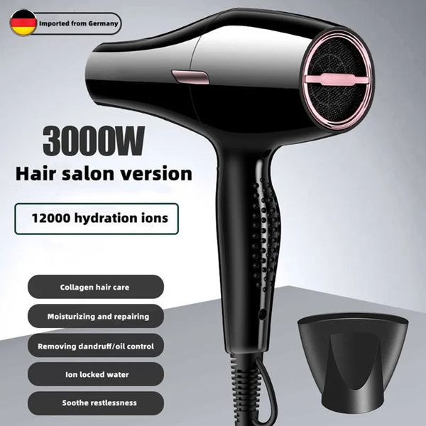 Sèche-cheveux 3000W pour Salon de coiffure, haute puissance, forte vitesse du vent, Ion à lumière bleue, silencieux, pour coiffeur à domicile, produit spécial 240305