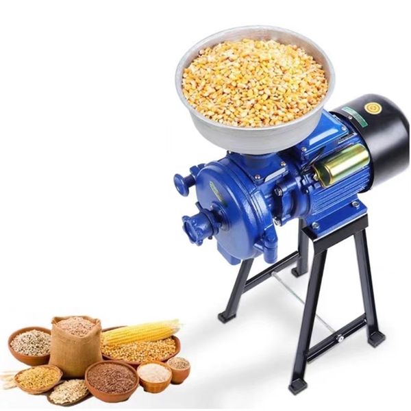 3000 W Mill d'alimentation électrique haute puissance mouillée et sécheux Grinder Grain Grain Rice Café de blé Machine de meulage de moulin à farine