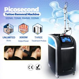 Traitement de pigment laser picoseconde haute puissance 3000 W, tatouage, élimine Nd Yag avec Q Switch, éclaircissement de la peau, rétrécissement des pores, taupe, dispositif debout