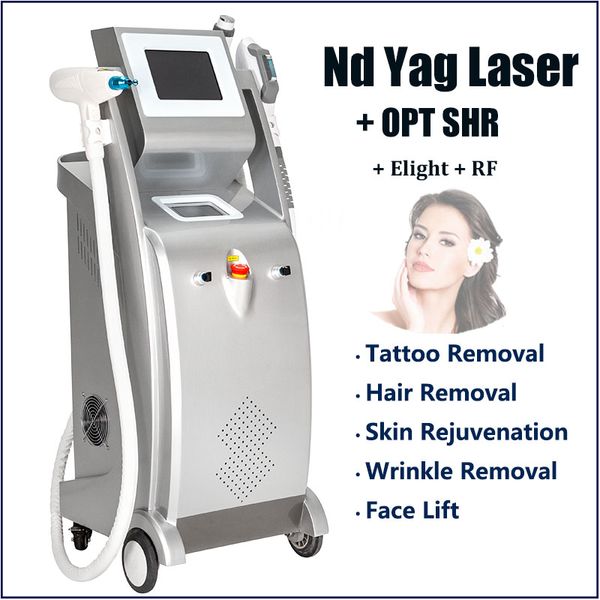 3000W IPL Couleur sombre Couleur Épaisseur Laser Machine Laser Skin Ajeunissement ND Yag Pigmentation Tatouage Tatouage Équipement de beauté