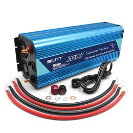 3000W Pure Sine Wave Inverter Ingebouwde UPS 15A 25A Laadcontroller 2000W DC 12V 24V tot AC 220V 50Hz 60Hz Lader Home Cars Gebruik