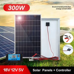 300600W Kit de panneau solaire portable complet complet Générateur de cellules rechargeables en extérieur Polycristalline 12V pour Wholesale 240430