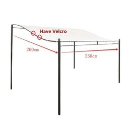 300D buiten dakvervanging canvas deksel waterdichte tent gazebo top luifel zonnescherm stoffen patio luifel doek 3x3m 2,6x2,5 m