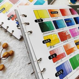 Livres de coloriage en papier coton 300 g/m², carte de dessin de Test de couleur, carnet de notes pour aquarelle, stylos marqueurs, fourniture d'art