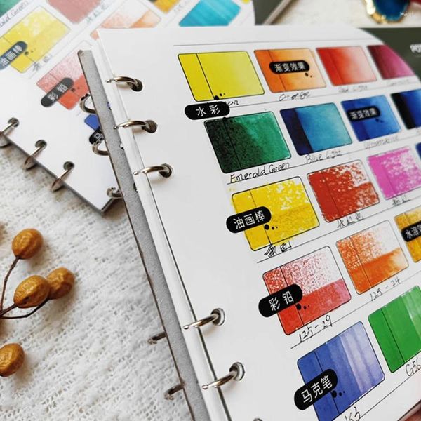 Libros para colorear de papel de algodón de 300gsm, cuaderno de tarjetas de dibujo de prueba de Color potente para lápices de acuarela, rotuladores, suministro de arte