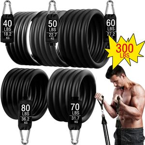 300lb Fitness Booty Resistance Elastische bandtraining voor training Home Oefening Sport Gym Dumbbell Harness Set Expander Equipment 240412