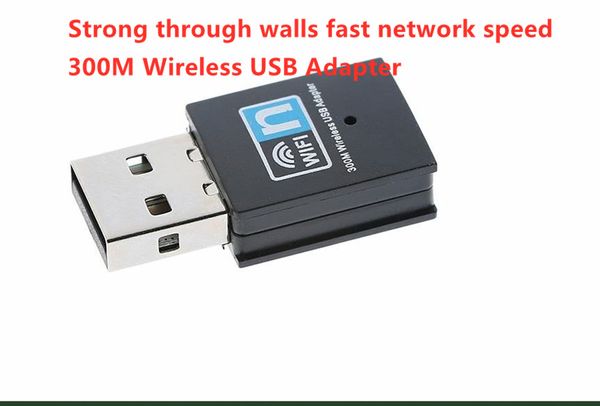 Adaptateur Wifi USB 300M 2.4G RTL8192EU, Dongle WiFi 802.11 B/G/N, adaptateur réseau sans fil pour PC portable TV universel
